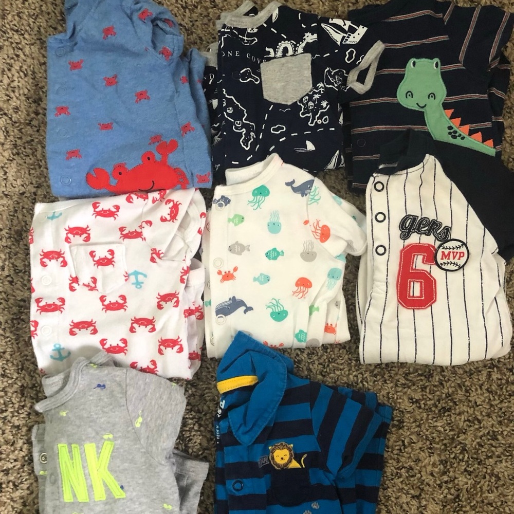 3 month boy rompers